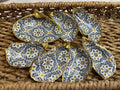 Seashell Blue & Yellow Tile